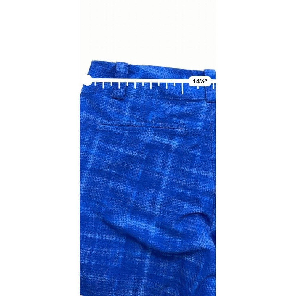 Nike Dri-FIT Plaid Performance Golf Shorts Womens 2 Blue - Picture 11 of 11
